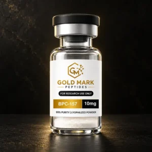 Gold Mark Peptides bpc 157 10mg product vial