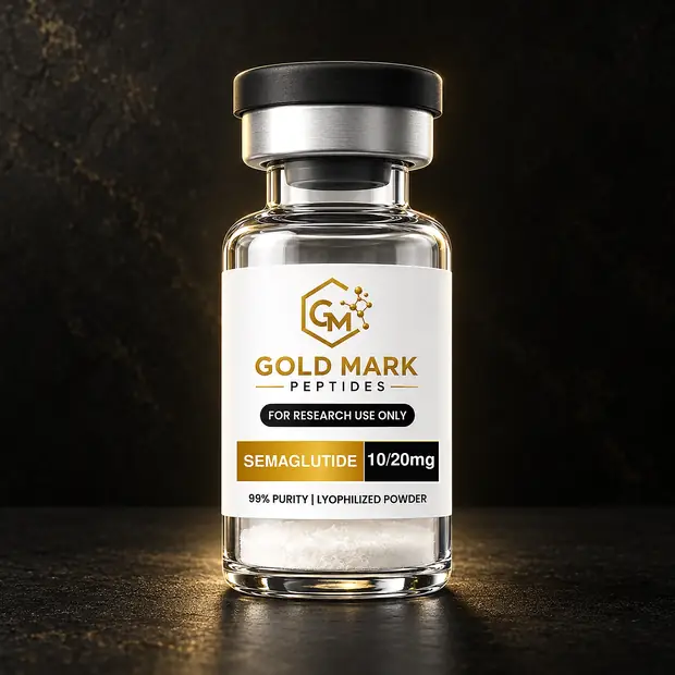 semaglutide — Gold Mark Peptides Gold Mark Peptides semaglutide product vial